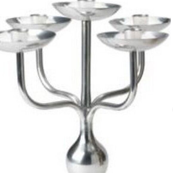 Other - IKEA ISIG Polished Goldtone 5 Arm Candle Holder New in Box